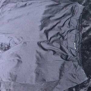 Black Elastic Waist Shorts